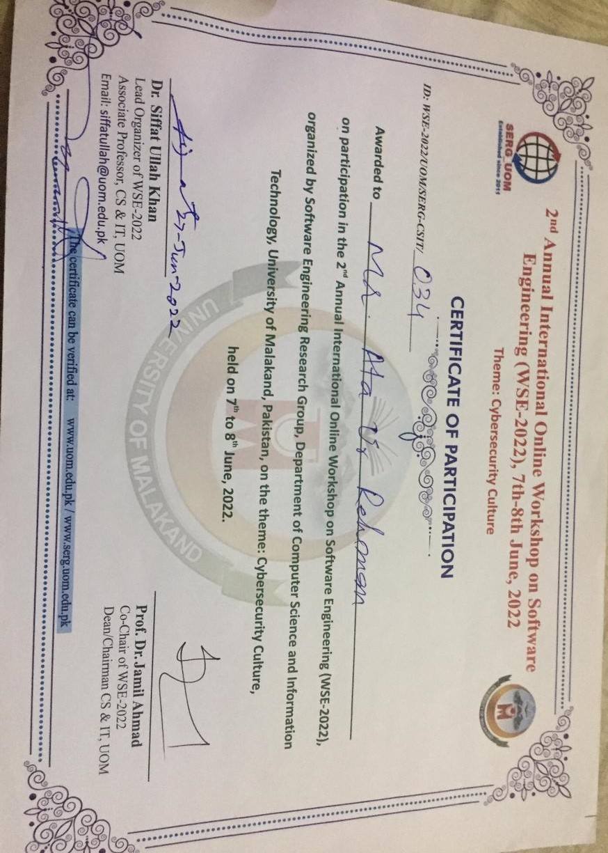 InternShip Certificate