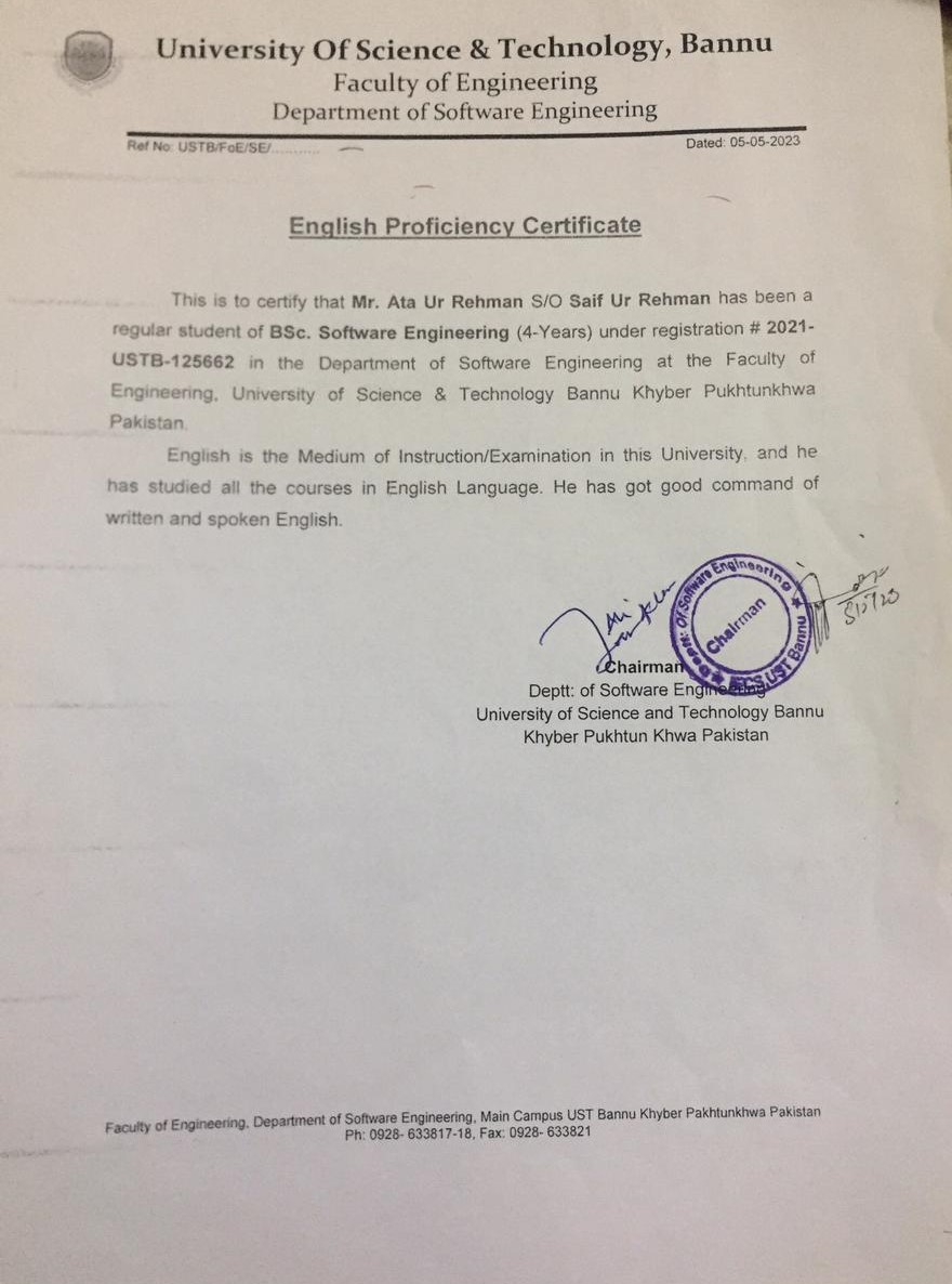 InternShip Certificate
